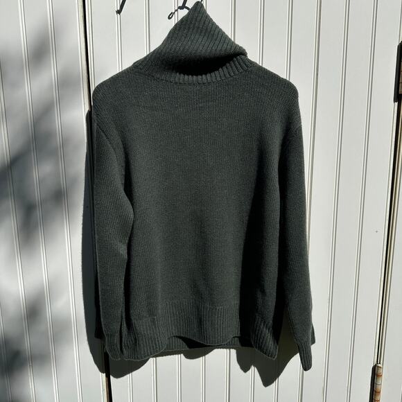 Lisa Yang Holly Sweater Turtleneck 100% Cashmere Olive Green Sz 0 / XS NWT $895 - Picture 3 of 16